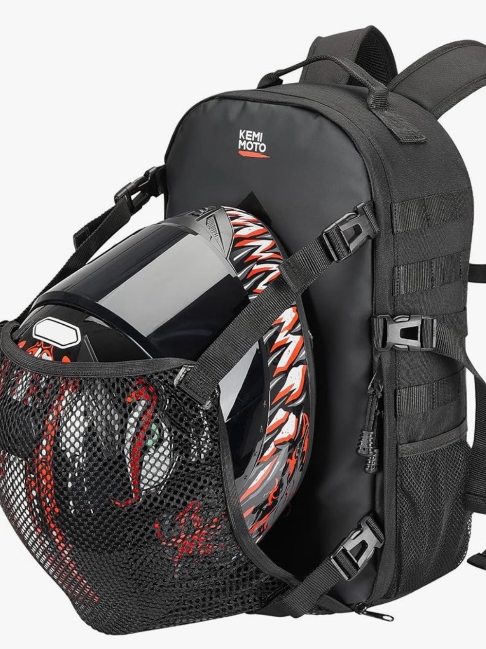 Kemi Moto backpack w/hidden helmet holder/Men's motorcycle backpack NWOT